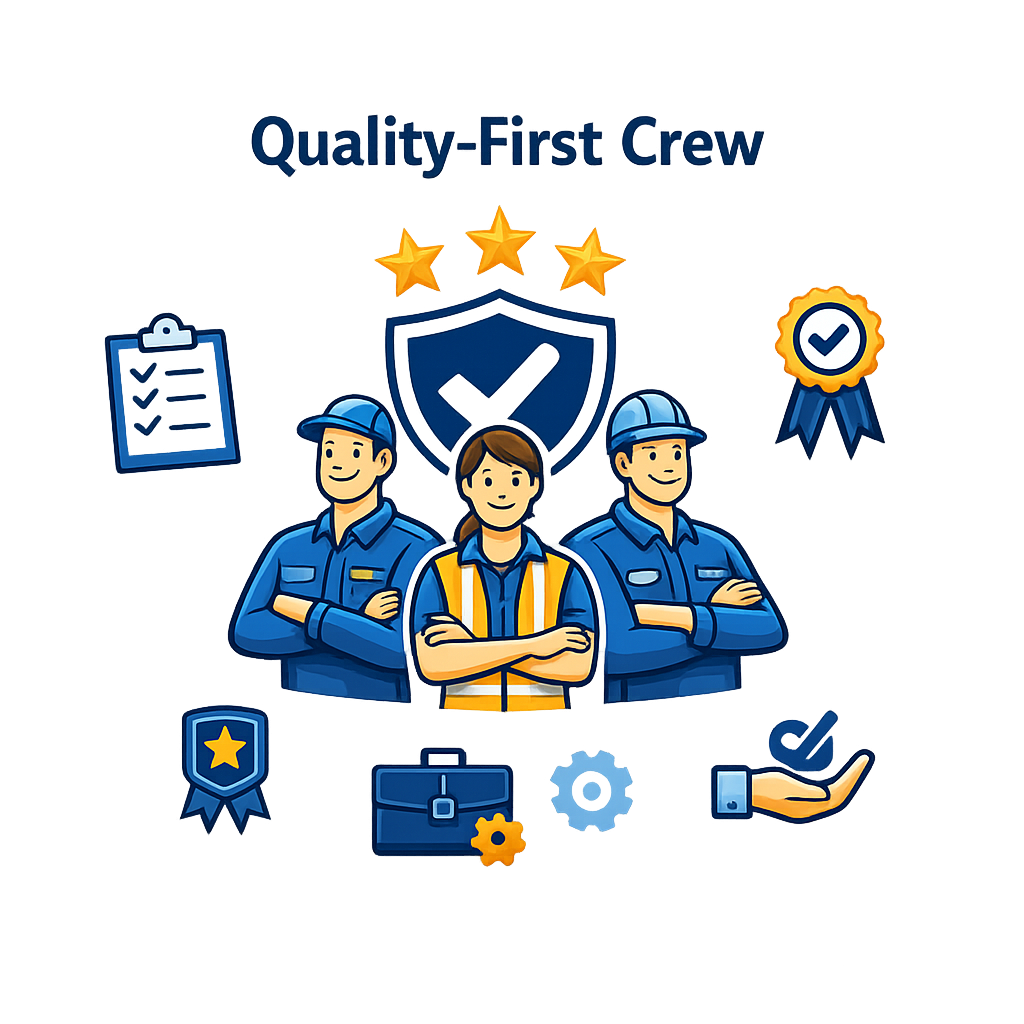 Quality-first crew icon